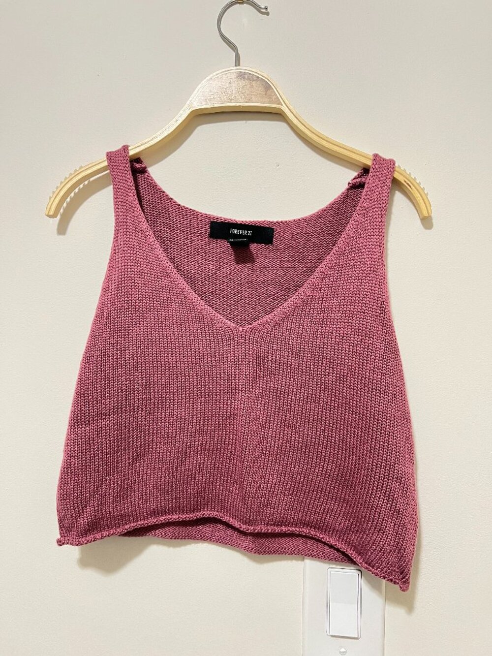 Purple knit crop top